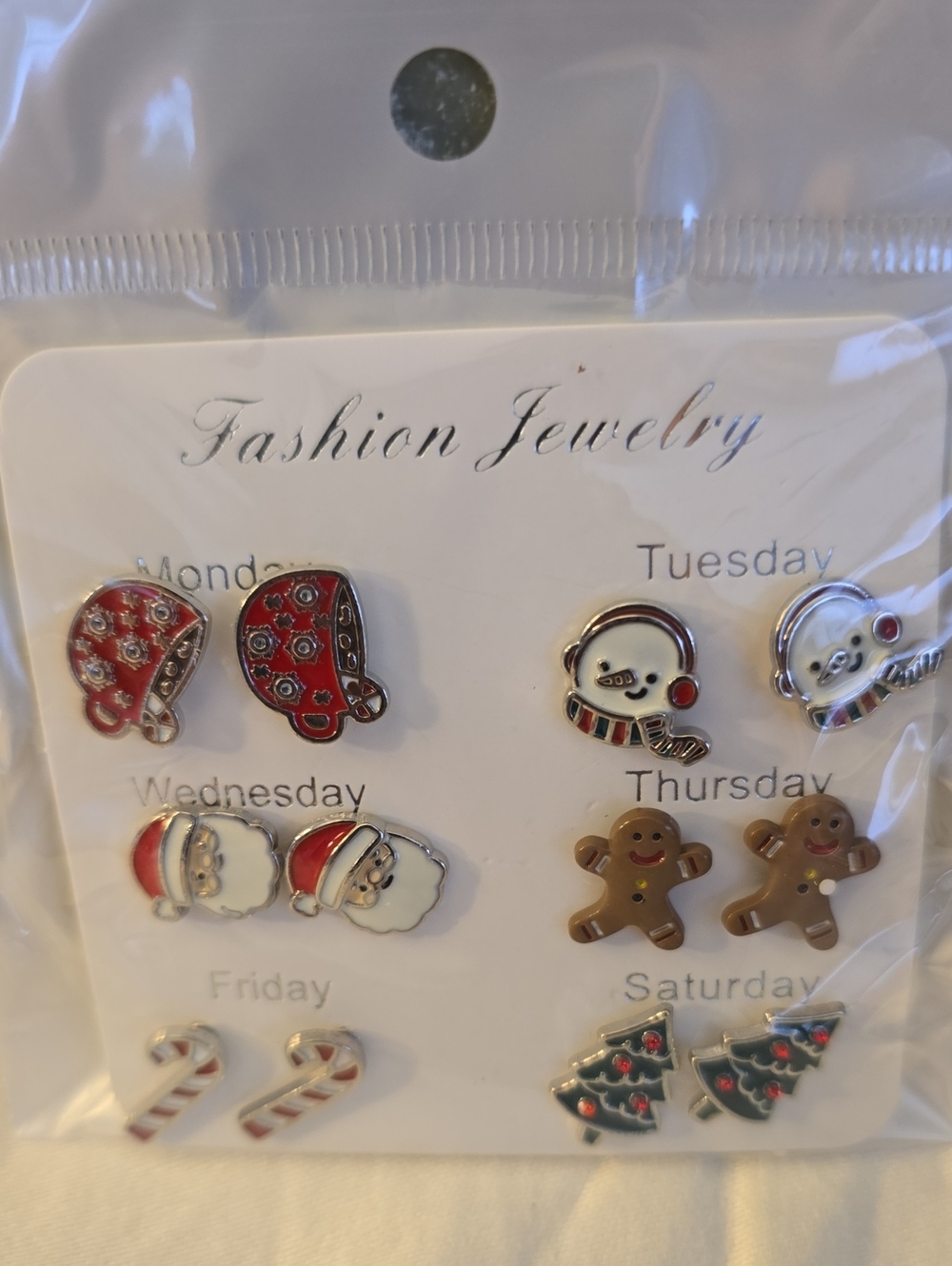 Fashion Jewelry Holiday Stud Earring Set - For Each Day Of The Week New